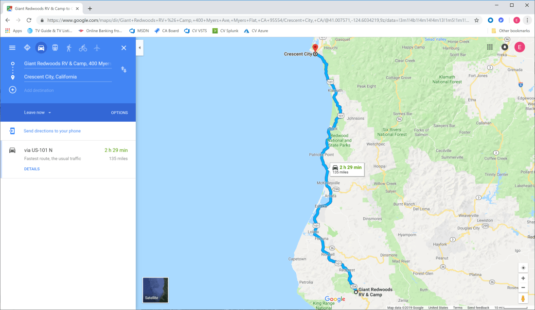 Humboldt to Crescent City